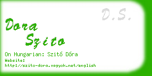 dora szito business card